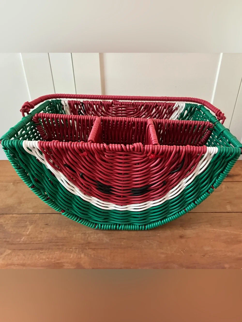Vintage watermelon organizer basket